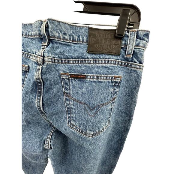 Harley Davidson Jeans Women Size 12 Petite Medium Wash Blue Denim - Picture 6 of 16